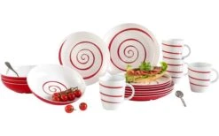 Gimex Classic Twist Vajilla 16 Pzas Rojo