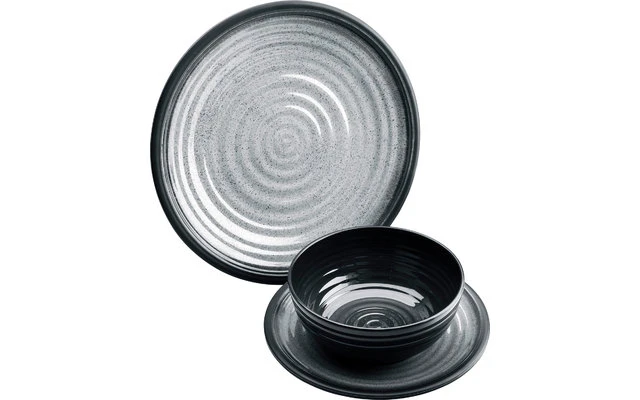 Juego De Vajilla De Melamina De Granito Flamefield 12 Piezas Aqua 3 Juego De Vajilla De Melamina De Granito Flamefield 12 Piezas Aqua