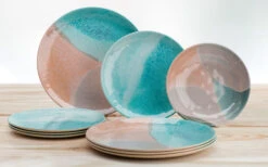 Juego De Vajilla Dunas Y Mar De Flamefield 12 Pzas. -Artículos Para El Hogar 343398 2381231