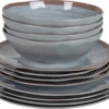 Bo-Camp Vajilla De Melamina 12 Pzas. Marrón / Gris -Artículos Para El Hogar 394519 2893151