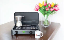 Estufa De Gas CF Parker De 2 Fuegos Sin Fusible De Encendido Antracita -Artículos Para El Hogar 397965 2906040