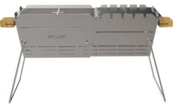 Parrilla De Carbón De Acero Inoxidable Extensible Knister Premium Con Pincho Incluido -Artículos Para El Hogar 441681 3120950