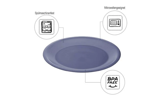 Rotho Placa De Caruba Plana 26 Cm Azul Horizonte 5 Rotho Placa De Caruba Plana 26 Cm Azul Horizonte - Imagen 3