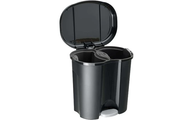 Rotho Waste Bin Duo 2 X 10 Litros Negro 4 Rotho Waste Bin Duo 2 X 10 Litros Negro - Imagen 2