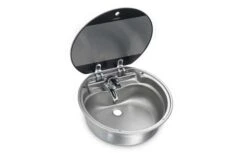 Dometic SNG 420 Fregadero Redondo Con Tapa De Cristal 420 Mm