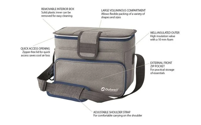 Outwell Albatross M Blue Cooler Bag 8 Litros 7 Outwell Albatross M Blue Cooler Bag 8 Litros - Imagen 5