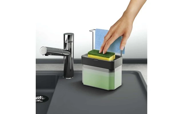 Dispensador De Jabón Metaltex Sponge-Tex 0,75 Litros Gris 4 Dispensador De Jabón Metaltex Sponge-Tex 0,75 Litros Gris - Imagen 2