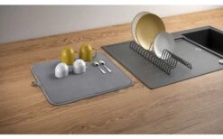 Escurridor Metaltex Dry-Tex 2 En 1 Con Tapete De Microfibra Plata -Artículos Para El Hogar 497414 3367262