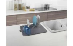 Escurridor Metaltex Dry-Tex 2 En 1 Con Tapete De Microfibra Plata -Artículos Para El Hogar 497558 3367502