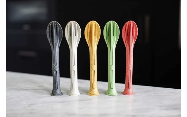 Koziol Klikk Juego De Cubiertos De Bolsillo 3 Piezas Gris Ceniza 5 Koziol Klikk Juego De Cubiertos De Bolsillo 3 Piezas Gris Ceniza - Imagen 3