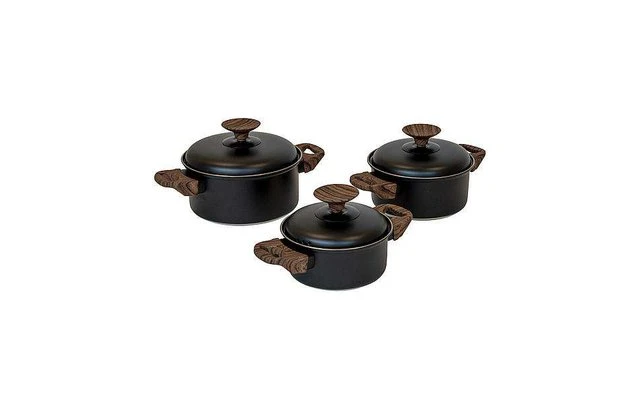 Bo-Camp Industrial Cookware Set Stewert Saucepan Set 3 Pieces 3 Bo-Camp Industrial Cookware Set Stewert Saucepan Set 3 Pieces