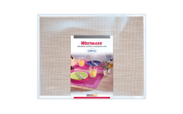 Westmark Uni Placemat 4 Piezas 42 X 32 Cm Beige Blanco 6 Westmark Uni Placemat 4 Piezas 42 X 32 Cm Beige Blanco - Imagen 4