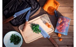 Juego De Cuchillos Gourmet GSI Rakau Que Incluye Tabla De Cortar Y Afilador De Cuchillos 7 Piezas -Artículos Para El Hogar 659280 4582203