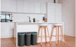 Papelera Rotho Twist Con Tapa Abatible 25 Litros Verde Muérdago -Artículos Para El Hogar 688593 4830146